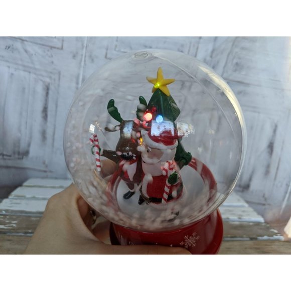Gemmy Xmas mini snow globe lights sound - Picture 2 of 6